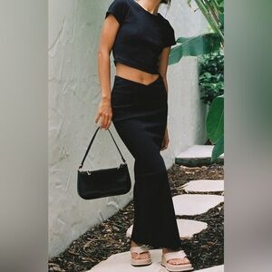 Chic Black Maxi Skirt